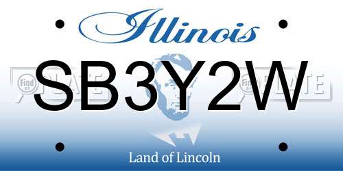 SB3Y2W Illinois License Plate
