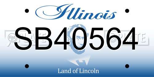 SB40564 Illinois License Plate