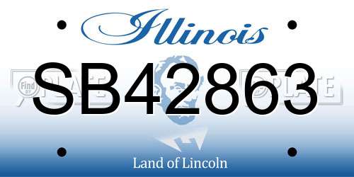 SB42863 Illinois License Plate