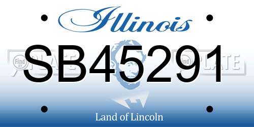 SB45291 Illinois License Plate
