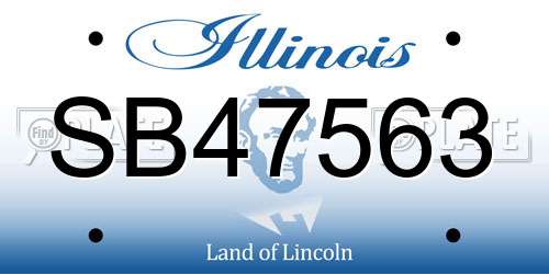 SB47563 Illinois License Plate