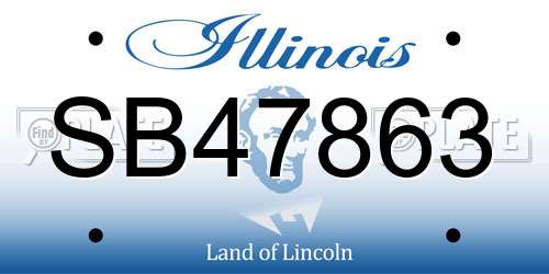 SB47863 Illinois License Plate