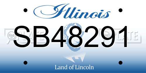 SB48291 Illinois License Plate