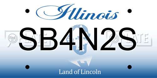 SB4N2S Illinois License Plate