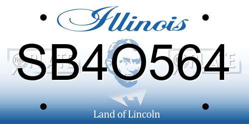 SB4O564 Illinois License Plate