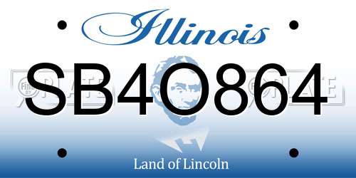 SB4O864 Illinois License Plate
