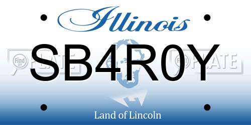 SB4R0Y Illinois License Plate