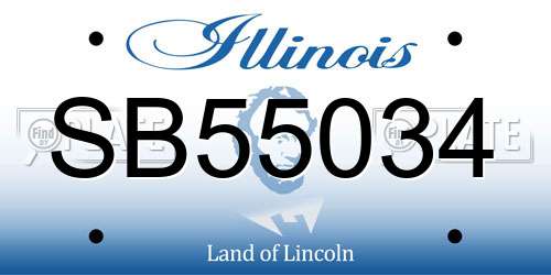 SB55034 Illinois License Plate
