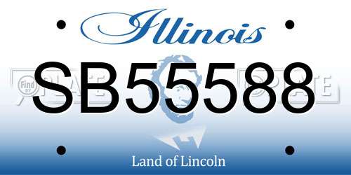 SB55588 Illinois License Plate
