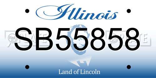 SB55858 Illinois License Plate