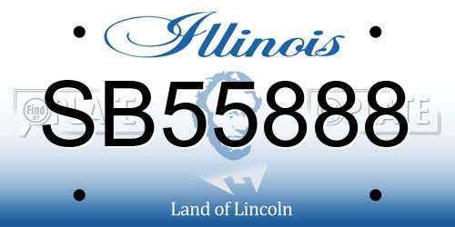 SB55888 Illinois License Plate