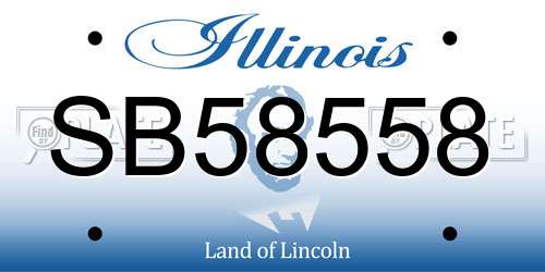 SB58558 Illinois License Plate