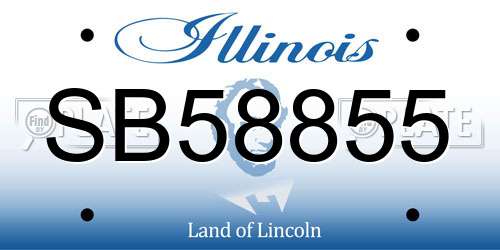 SB58855 Illinois License Plate