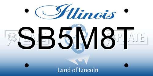 SB5M8T Illinois License Plate