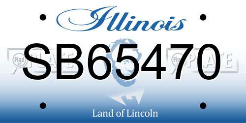 SB65470 Illinois License Plate