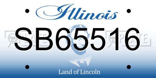 SB65516 Illinois License Plate