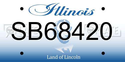 SB68420 Illinois License Plate