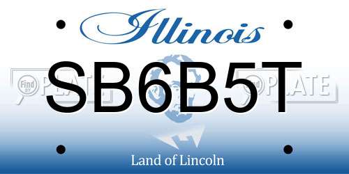 SB6B5T Illinois License Plate