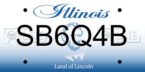 SB6Q4B Illinois License Plate