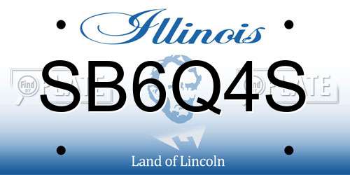 SB6Q4S Illinois License Plate