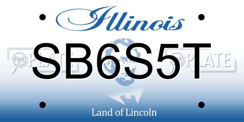 SB6S5T Illinois License Plate