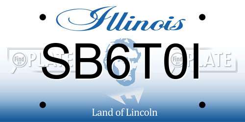 SB6T0I Illinois License Plate