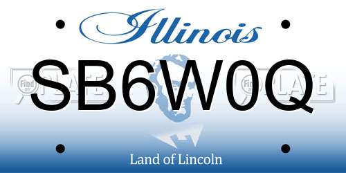 SB6W0Q Illinois License Plate