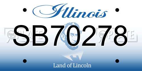 SB70278 Illinois License Plate