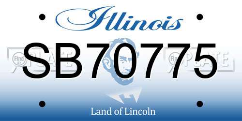 SB70775 Illinois License Plate