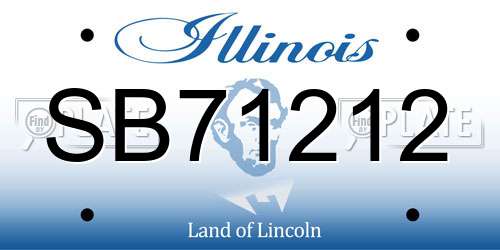 SB71212 Illinois License Plate