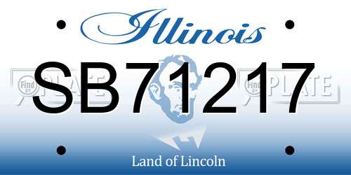 SB71217 Illinois License Plate
