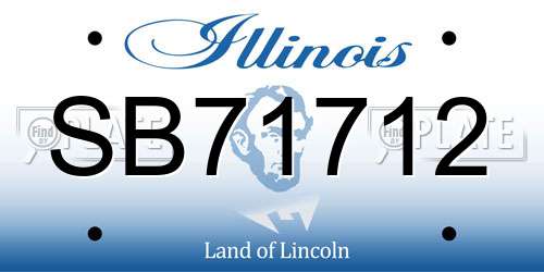 SB71712 Illinois License Plate