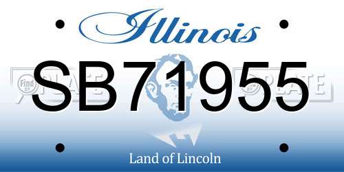 SB71955 Illinois License Plate
