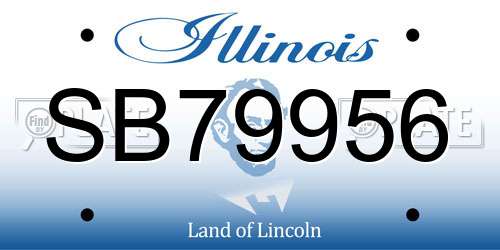 SB79956 Illinois License Plate