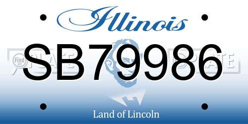 SB79986 Illinois License Plate
