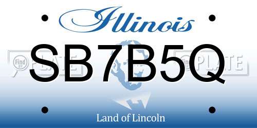 SB7B5Q Illinois License Plate