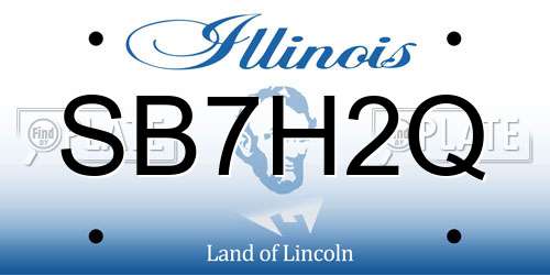SB7H2Q Illinois License Plate