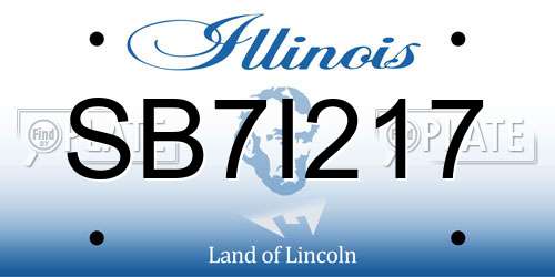 SB7I217 Illinois License Plate