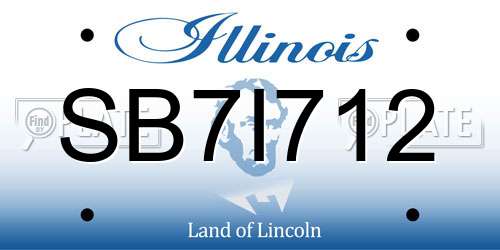 SB7I712 Illinois License Plate