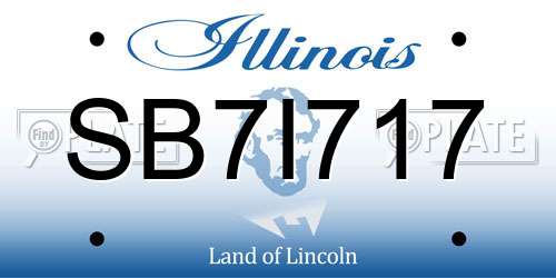 SB7I717 Illinois License Plate