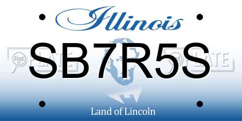 SB7R5S Illinois License Plate