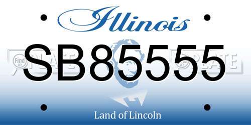 SB85555 Illinois License Plate