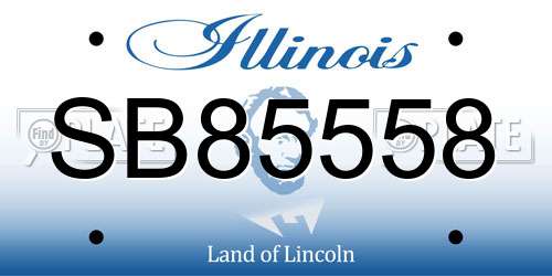 SB85558 Illinois License Plate