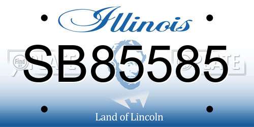 SB85585 Illinois License Plate