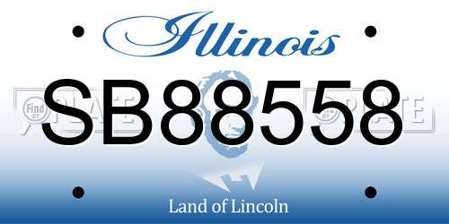 SB88558 Illinois License Plate