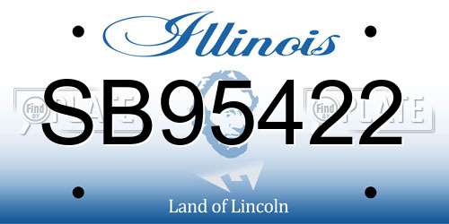 SB95422 Illinois License Plate