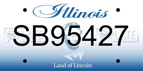SB95427 Illinois License Plate