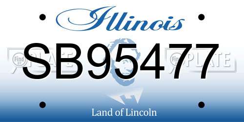 SB95477 Illinois License Plate
