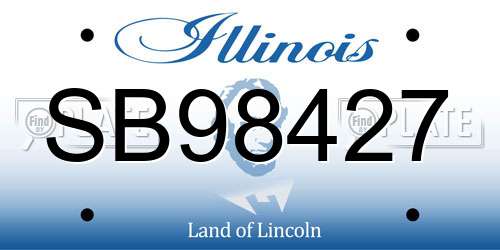 SB98427 Illinois License Plate