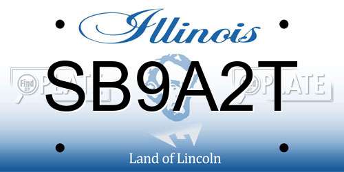 SB9A2T Illinois License Plate